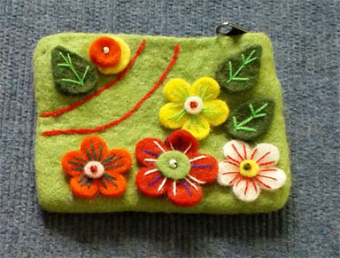 Hand crafted Felt purse