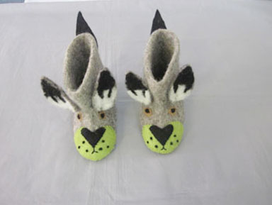 Felted Wool Slipper Shoes